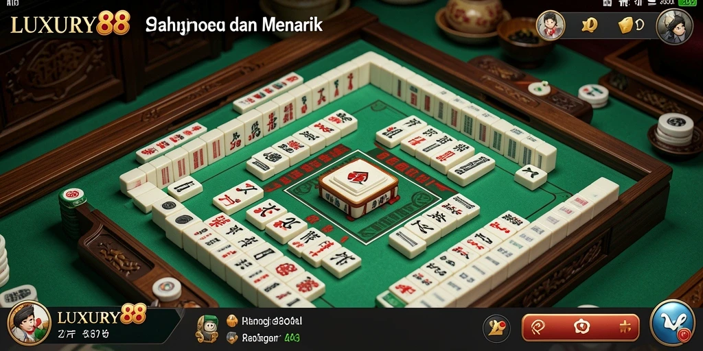 Tampilan gameplay LUXURY88 yang menegangkan dan seru dalam Mahjong.