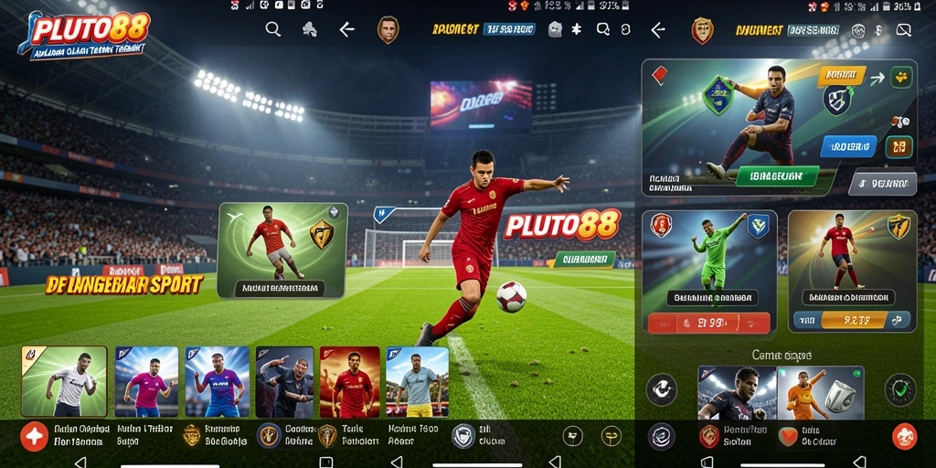 Screenshot PLUTO88 menampilkan gameplay seru di dunia olahraga.
