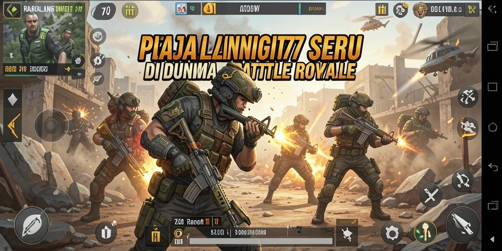 Screenshot gameplay RAJALANGIT77 dengan aksi pertempuran seru.