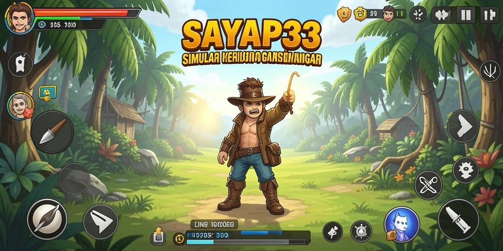 Tangkapan layar menampilkan karakter dalam gameplay simulasi yang interaktif.